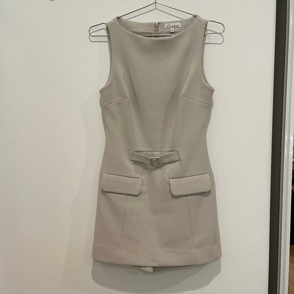 L'Academie Romper in Sand Beige